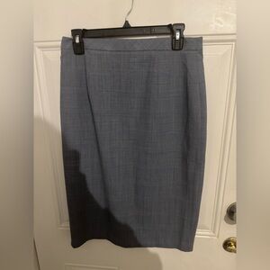 Banana Republic Gray Plaid Pencil Skirt